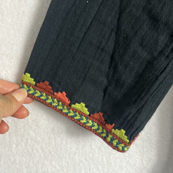 Velvet By Graham & Spencer Blouse Women's Size Small Embroidered V Neck Boho - Picture 2 of 13